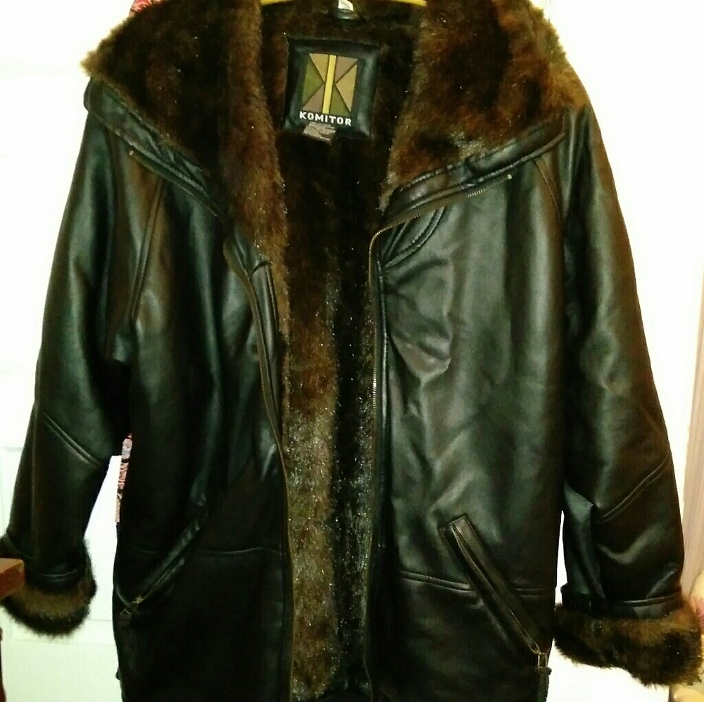 Faux Leather jacket, used once