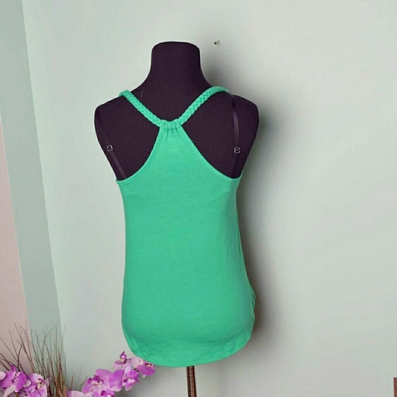 NWT Green 'Meet Me In Rio' Flowy Top - Picture 2 of 2