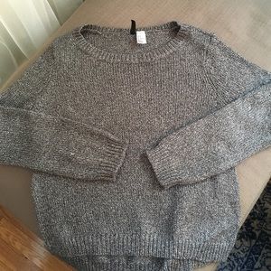 Shimmery silver sweater
