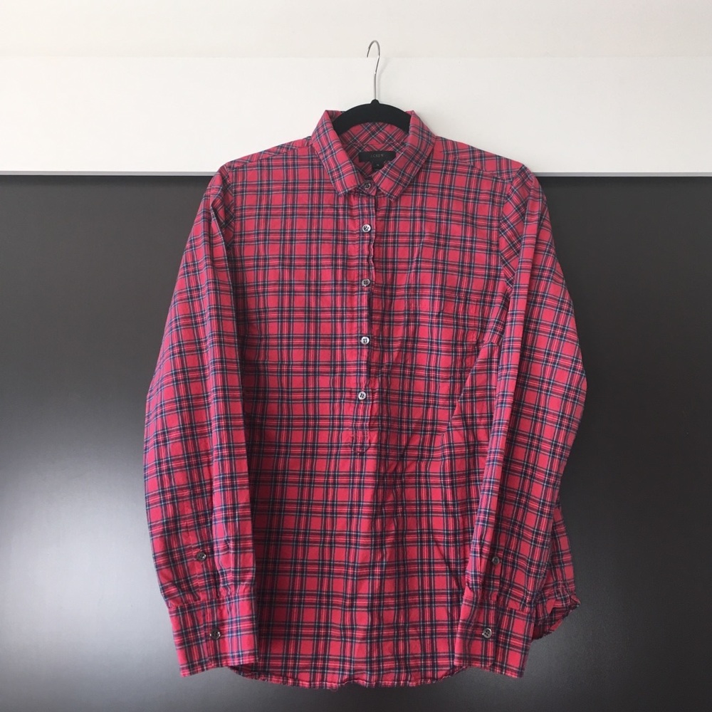J Crew Tartan Shirt - Red