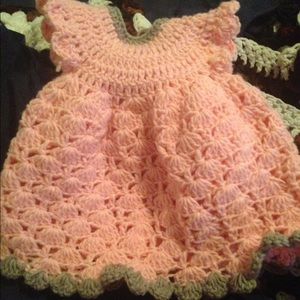 A pink baby dress