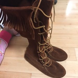 Minnetonka Tall Moccasin Boots