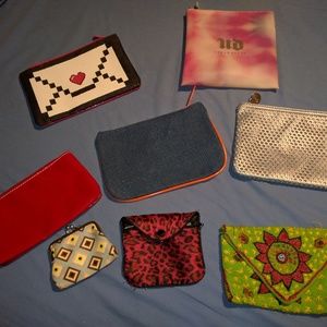 Coin purses and make up bags.