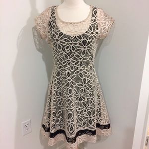 Lace overlay dress