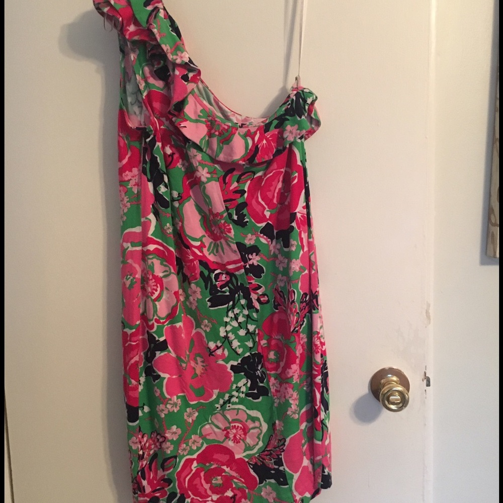 Lilly Pulitzer One Shoulder Winnie Dress
