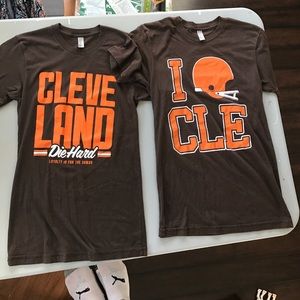 CLE Clothing Browns Shirts Small and XS
