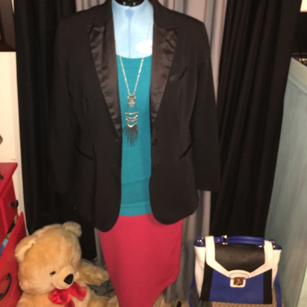 LC Lauren Conrad 14 blazer with satin trim