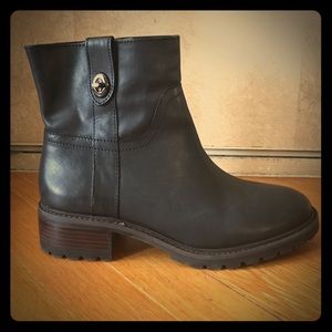 Black COACH ankle boots.