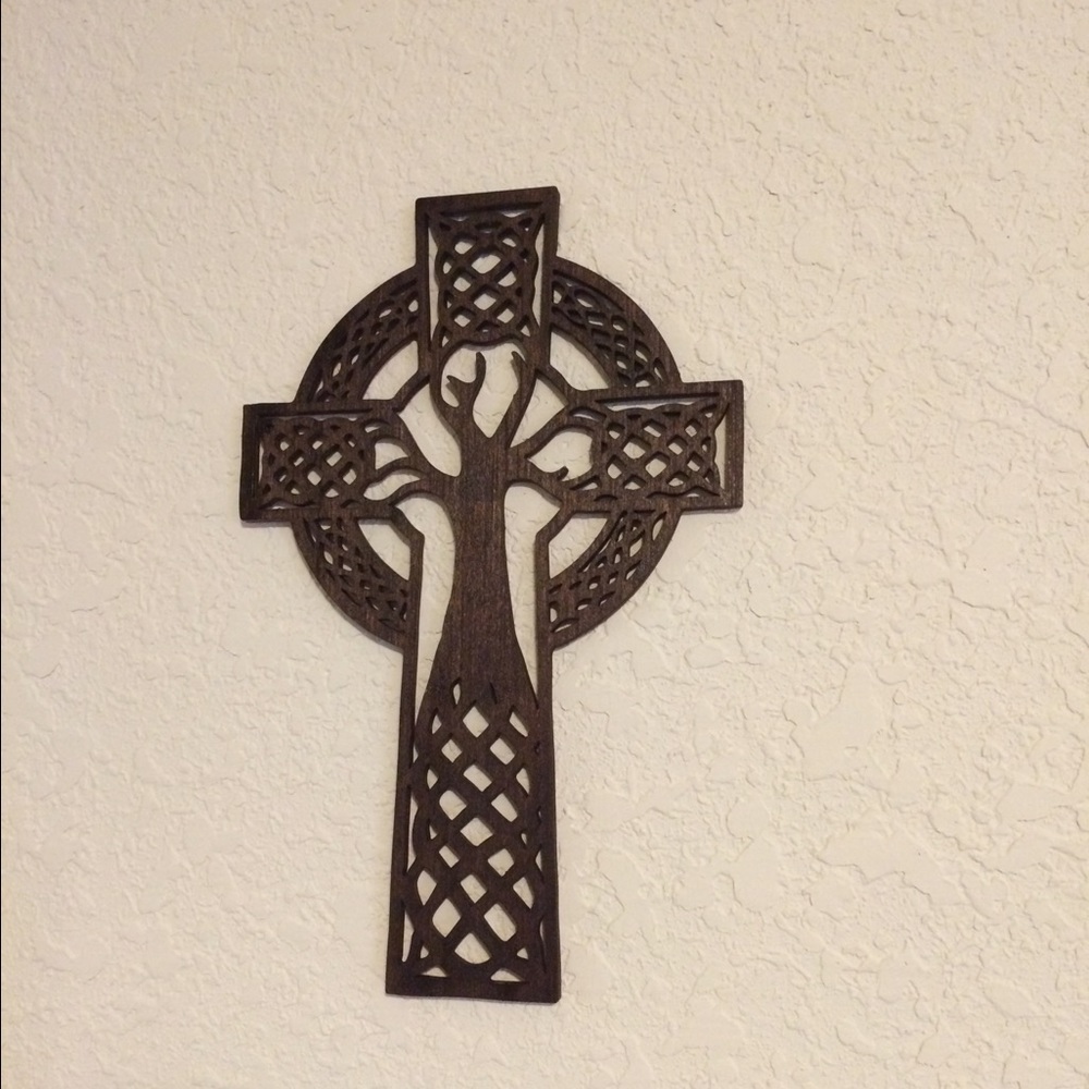 Celtic Cross Wood Wall Art