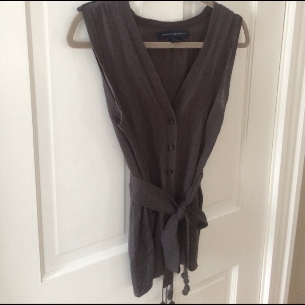 French Connection Sleeveless Cardigan