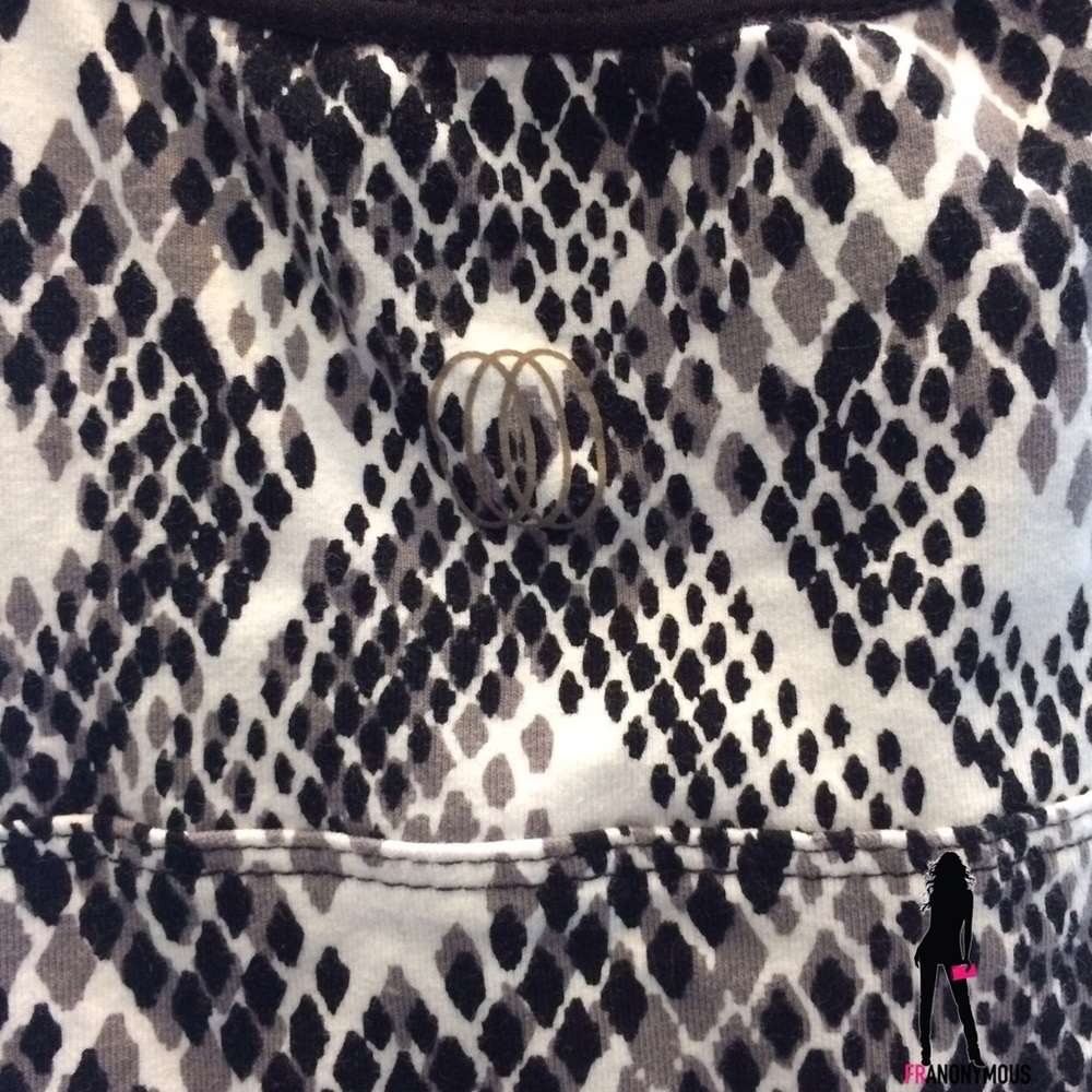 Black and White Cotton Sports Top/Bra L - Picture 5 of 6