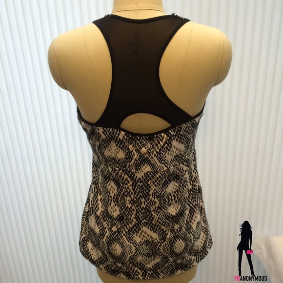 Black and White Cotton Sports Top/Bra L - Picture 4 of 6