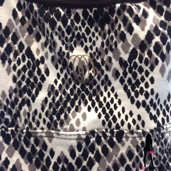 Black and White Cotton Sports Top/Bra L - Picture 5 of 6