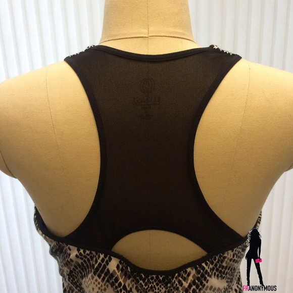 Black and White Cotton Sports Top/Bra L - Picture 2 of 6