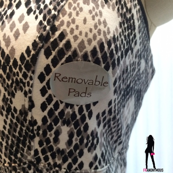 Black and White Cotton Sports Top/Bra L - Picture 6 of 6