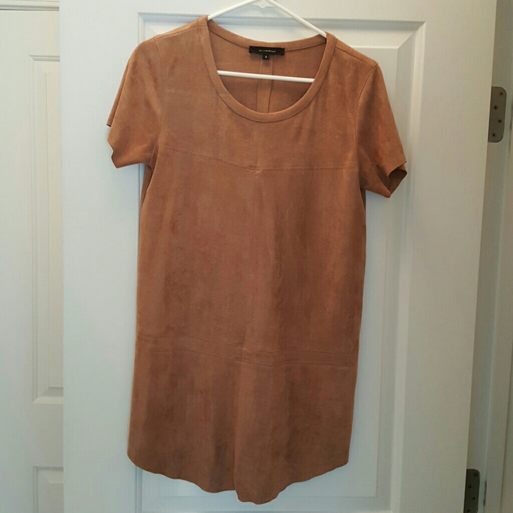 Olivaceious suede dress