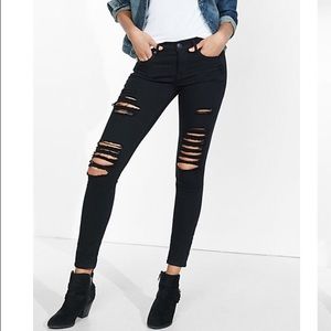Express ripped black pants