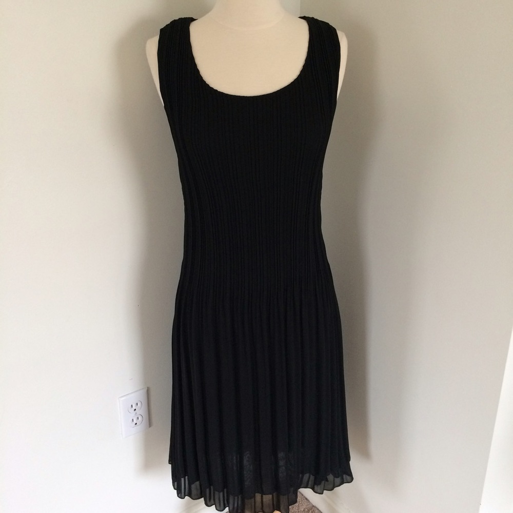 Black pleated dress
