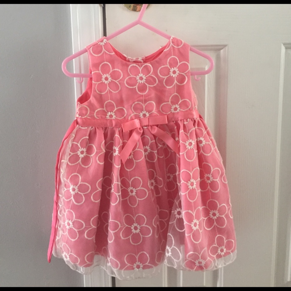 Coral toddler dress