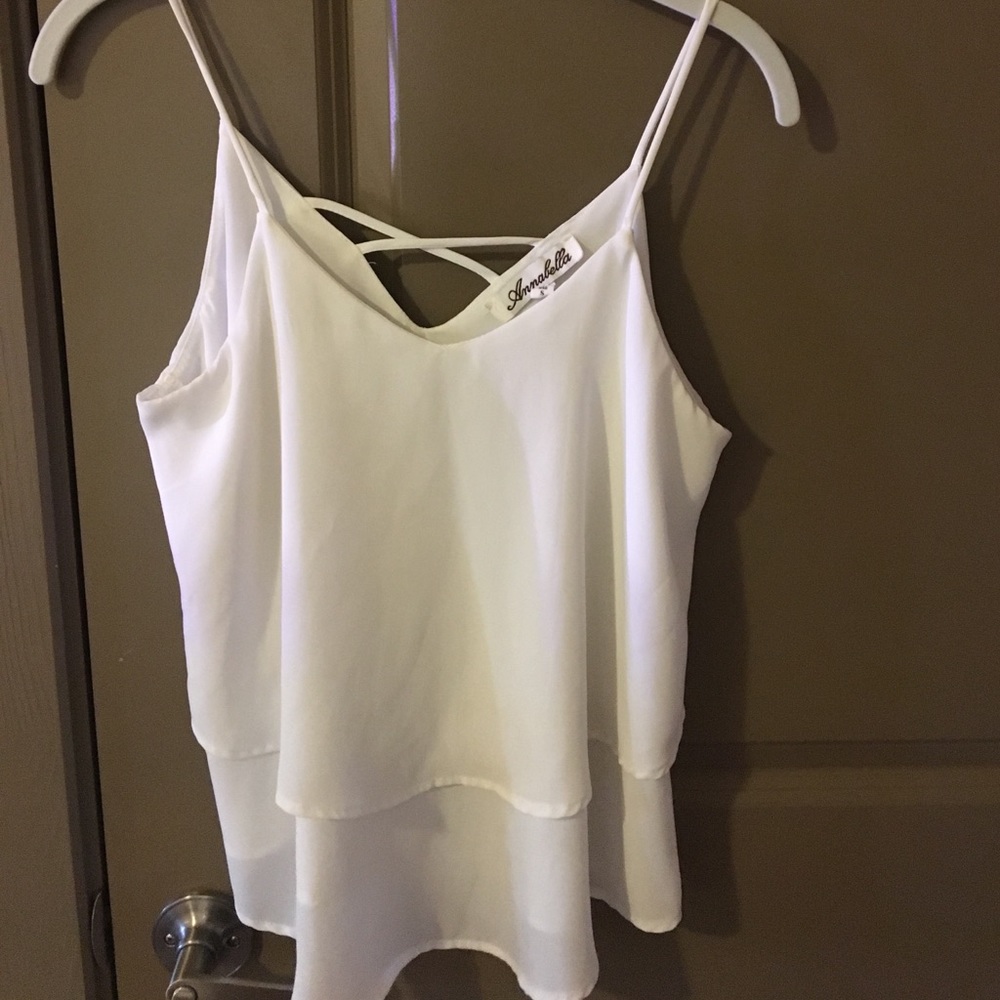 White spaghetti blouse