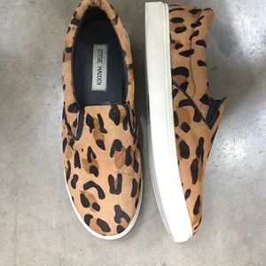 Leopard calf hair sneakers