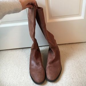 Jcrew brown leather boots