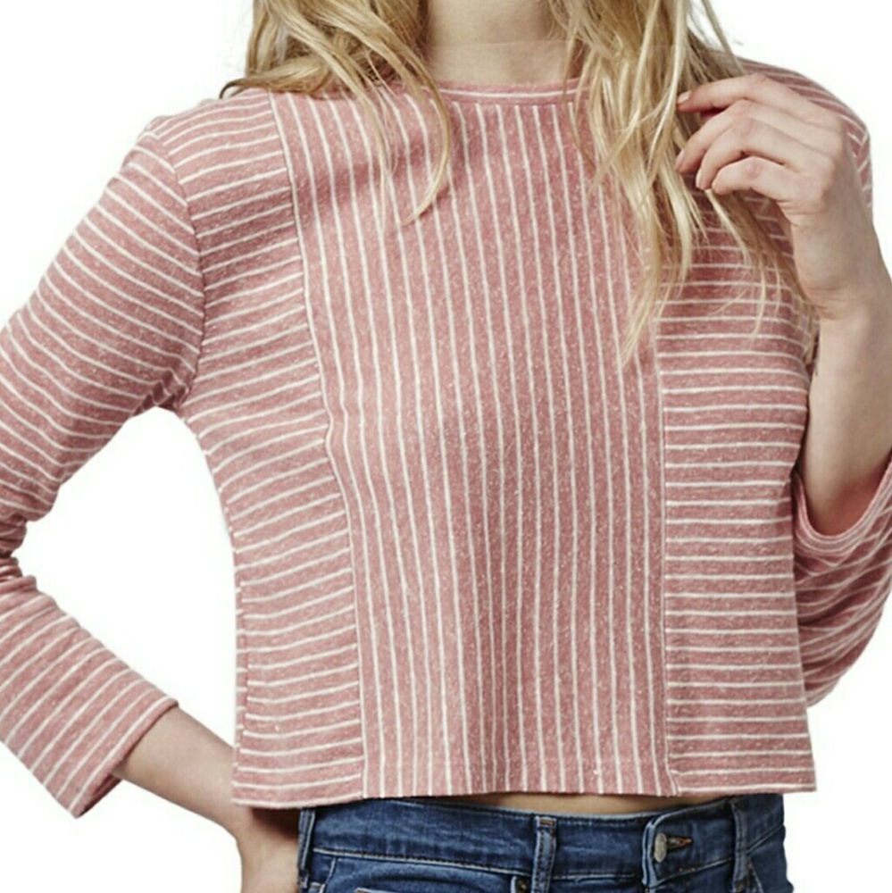 Clearout Sale! TOPSHOP Stripe panel crop top - Picture 2 of 2