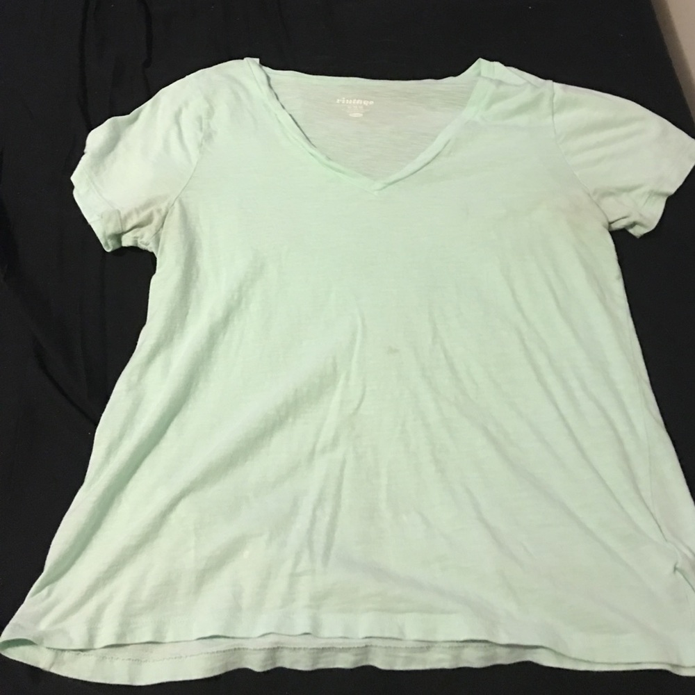 Mint color v-neck tee