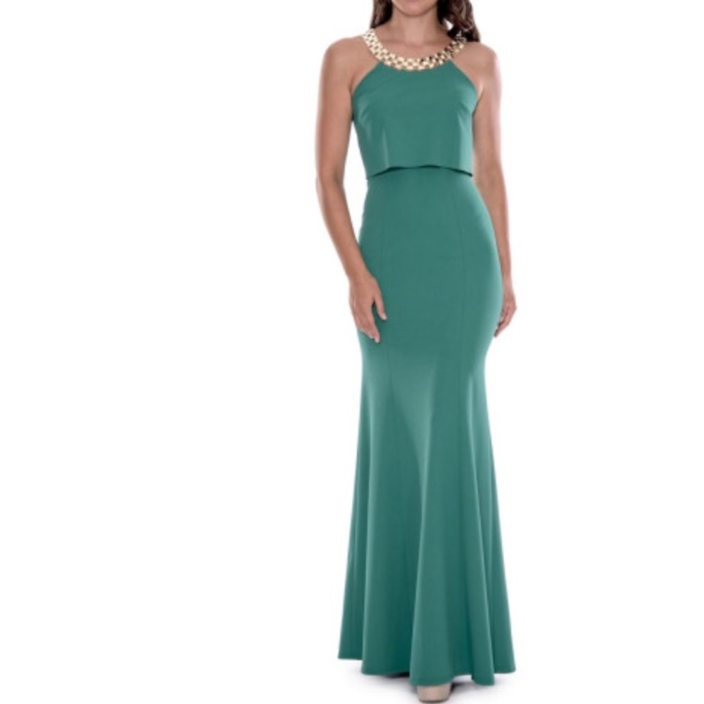 Decide 1.8 women's green chain link popover gown