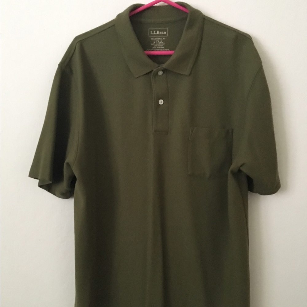 L.L. Bean Men's Moss Green Polo