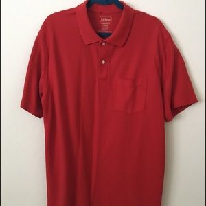 Men's L.L. Bean Red Polo