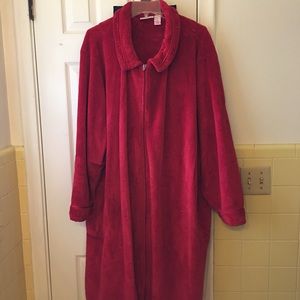 Plush red robe