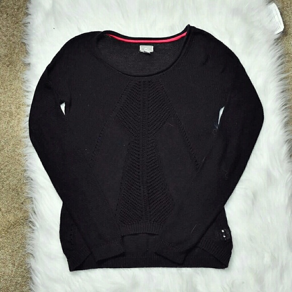 Converse Tops - Converse One Star Black Knitted Top