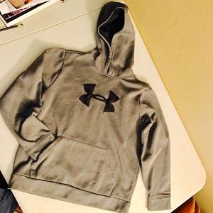 Under Armour Storm Youth Large Gray/Black hoodie
