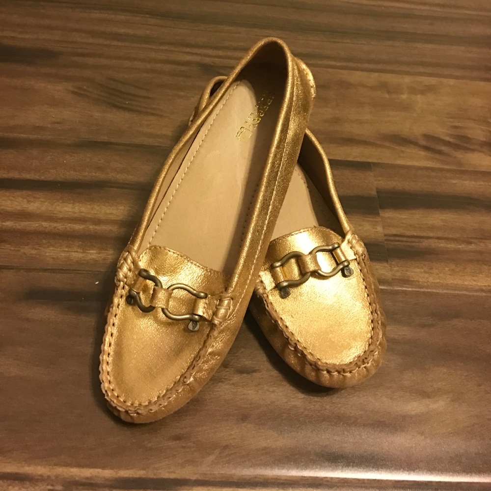 Sperry gold link loafers