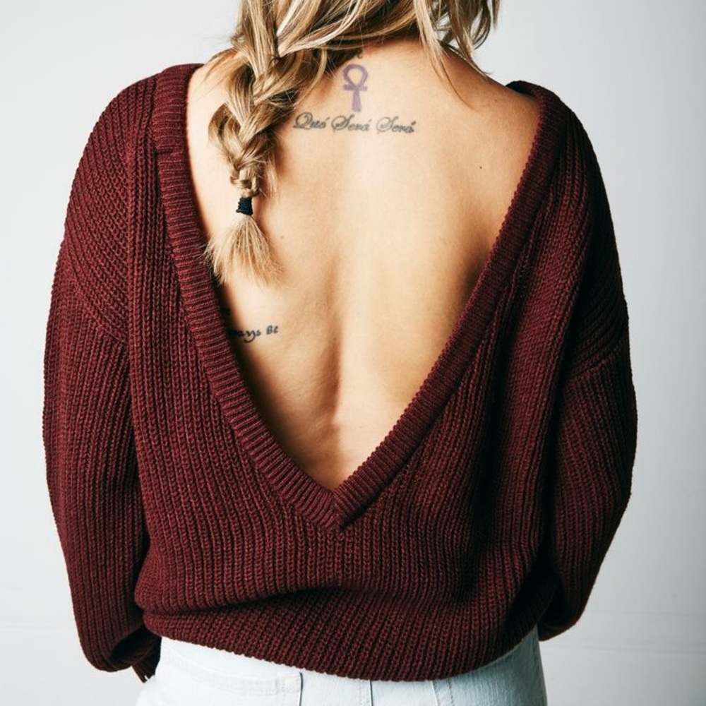 Open Back Sweater