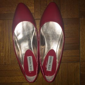 Red Steve Madden Flats