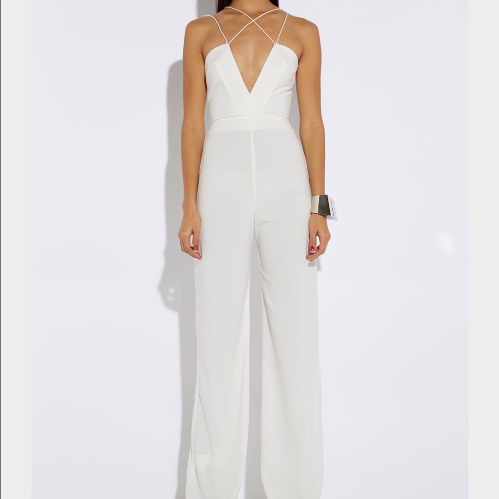 AQ/AQ Sane Cream V Jumpsuit