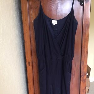 Parker Navy silk jumpsuit
