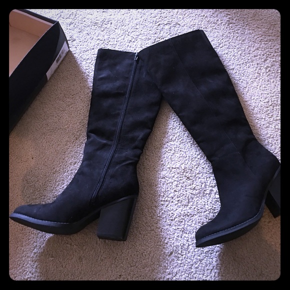 MIA Shoes - MIA Black Faux Suede Boots