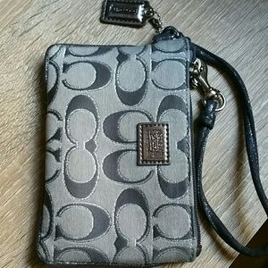 Coach Monogram Wristlet