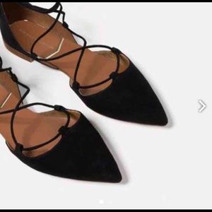 Zara lace up flats