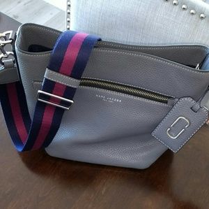 New Marc Jacobs 'Gotham' leather bucket bag gray