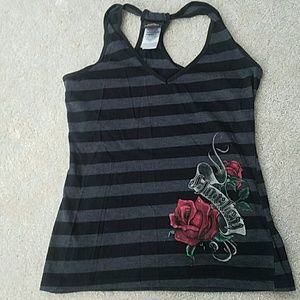Harley Davidson V neck halter tank top!