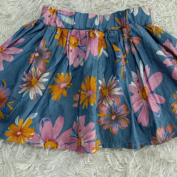 SALE***Chambray Pink Flowers Skirt. Kids   :) - Picture 4 of 4