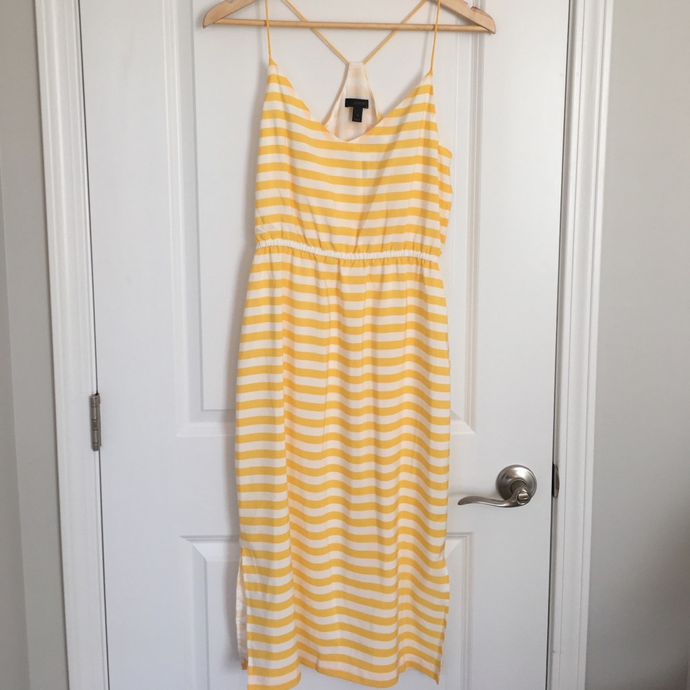 NWOT 🏵 JCrew Silk Carrie Dress sunshine yellow - Picture 2 of 8