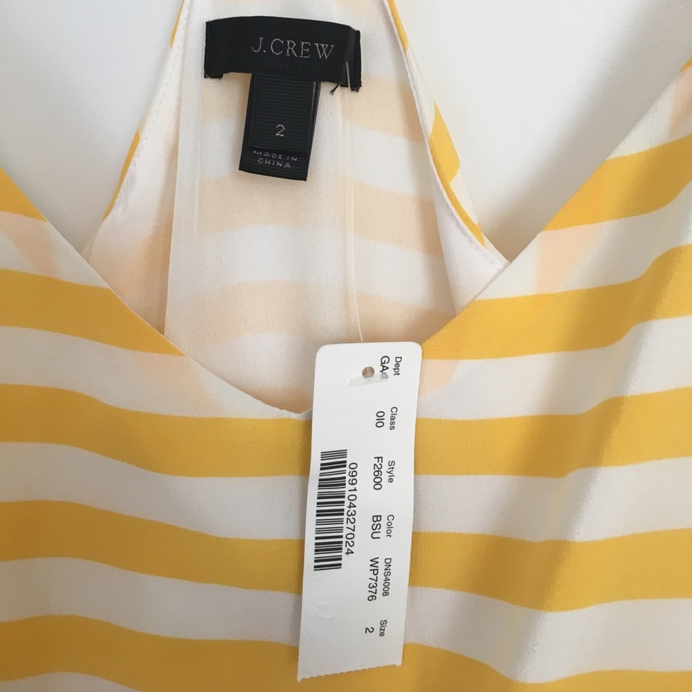 NWOT 🏵 JCrew Silk Carrie Dress sunshine yellow - Picture 4 of 8