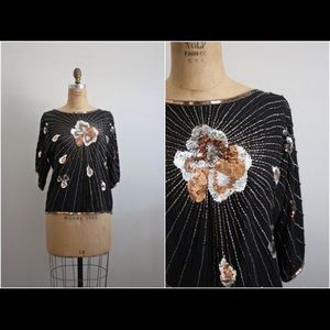 Vintage Beaded festival top