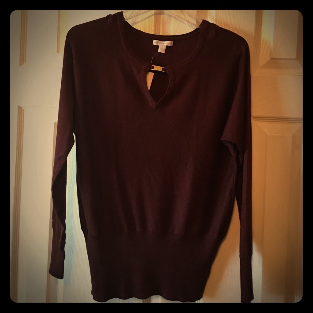 New York & Company sweater with keyhole neckline
