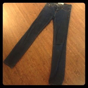 Hollister dark wash skinny jeans.